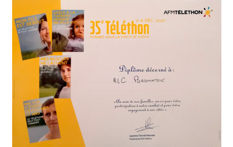 Diplôme Téléthon ! 